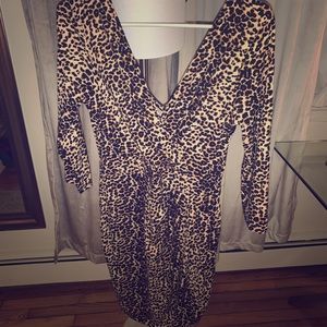 Leap add print mini dress